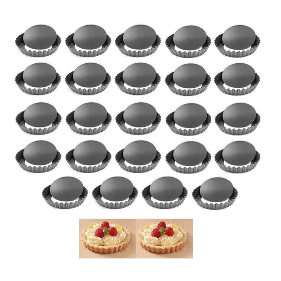 Pack X24 Moldes Tartaleta Desmontable individual 10,5cm