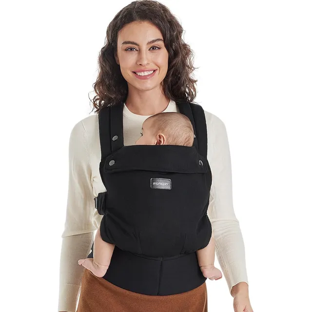 Momcozy Portabebé Ergonómico Cangurera Para Bebé Mochila Color Negro