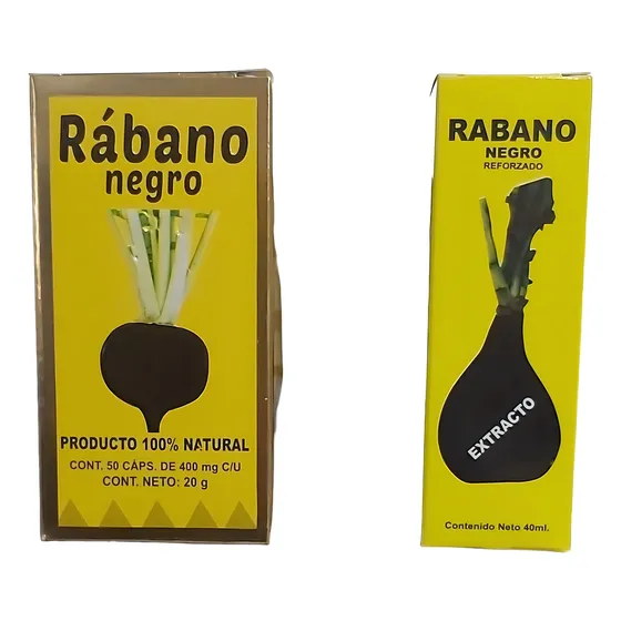 Rabano Negro Tratamiento Completo Hígado Bilis Cálculos Sabor Sin Sabor