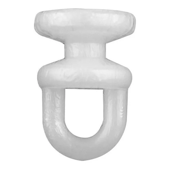 Deslizante Maxi Redondo Para Trilho E Varão Wave 100 Peças Cor Branco