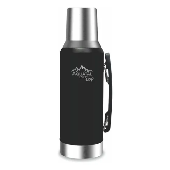 Termo Mate System Everest Top - 1.2 Litros - El Mejor Negro