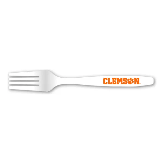 Pato Casa Ncaa Clemson Tigr Desechabl Tenedor Plastico 20