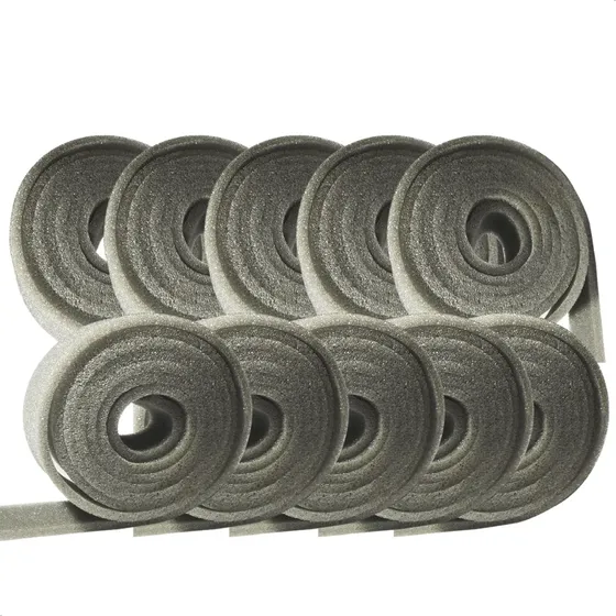 10 Rolos Espuma Para Chicote 2m Sem Cola Anti Chama Espuma
