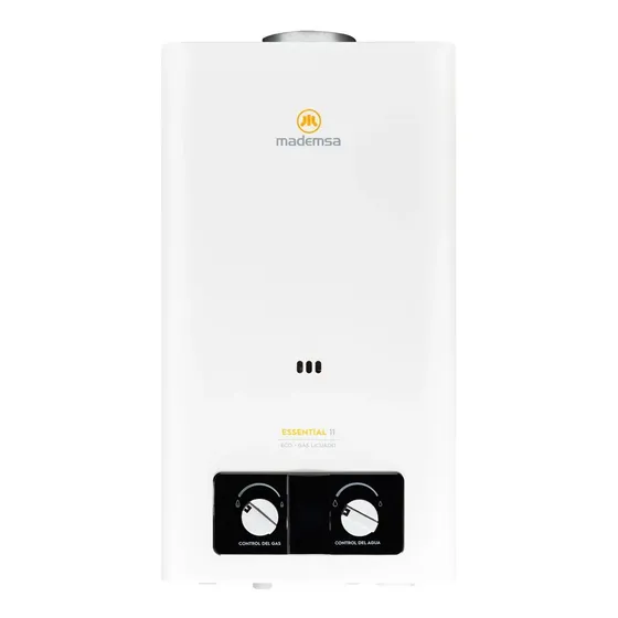 Calefont Mademsa Gas Licuado Essential 11lt. Eco Color Blanco Tipo de gas GLP | Cuotas sin interés