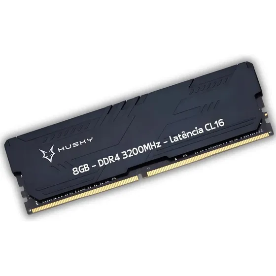 Memória Ram Husky Impulse 8gb 3200mhz Ddr4 Cl16 Preto Hrm001083216pt