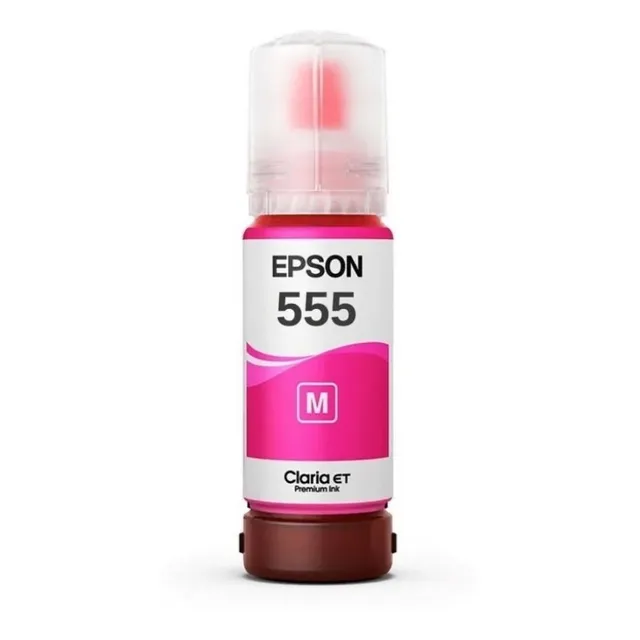 Botella De Tinta Epson T555 Magenta Original