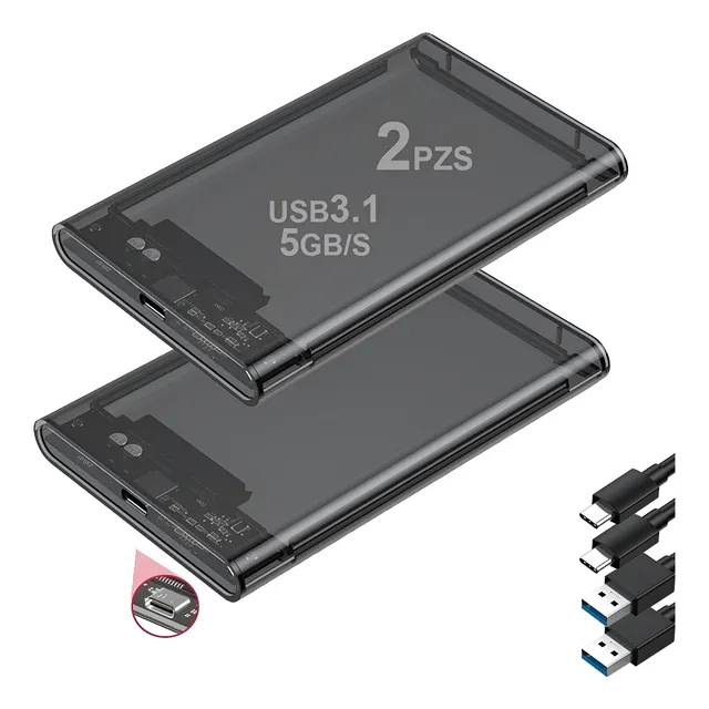 2pzs Case Para Disco Duro 2.5 Sata Usb 3.1 Carcasa Hdd/ssd