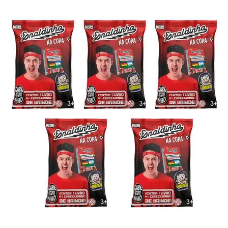 Kit 5 Enaldinho Na Copa Flow Pack Oficial Cabeçudinhos