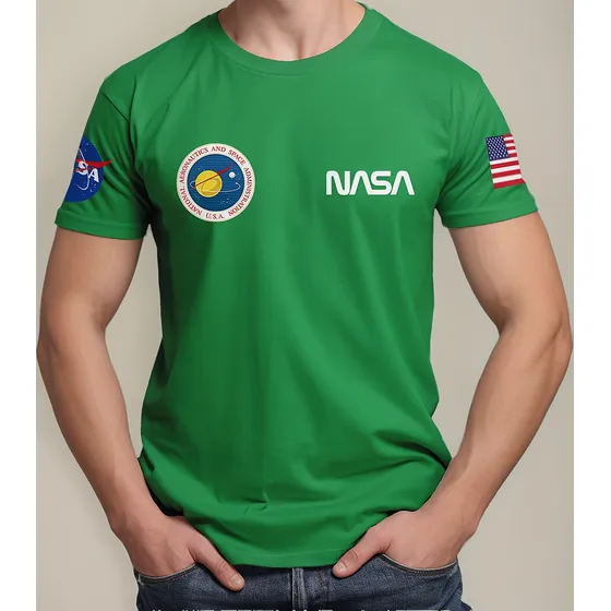 Camiseta Masculina Nasa Espace Geek Nerd Estilosa Colorida