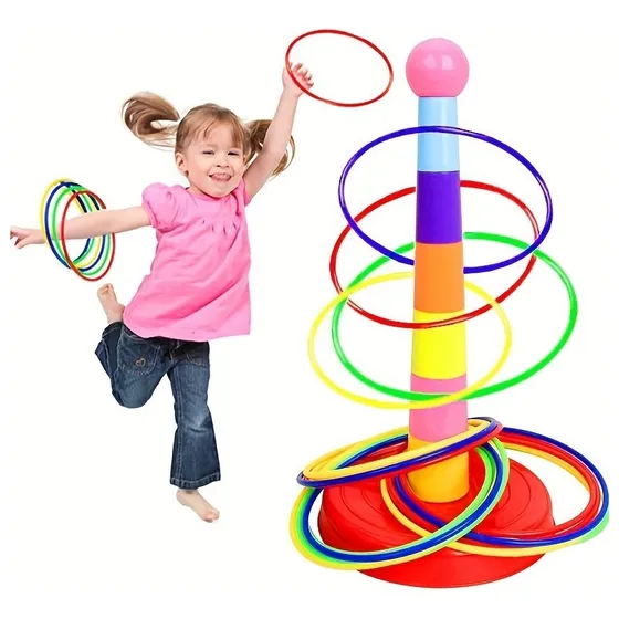 Torre Para Apilar Con Aros De Embocar Juego Niños Clicshop