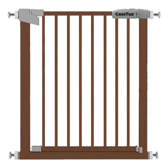 Casatua Babysafe Reja Seguridad Escalera Puerta Ajustable para Bebe Mascotas Color Marrón M