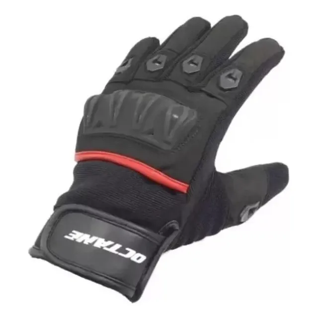 Guantes Touring Octane Oct 304 Negro/rojo Talle M