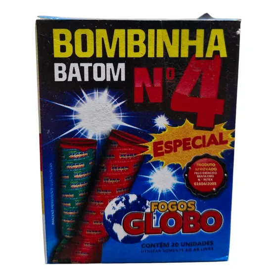 Estalos Bombinha Baton N4 Especial - Caixa Com 20 Unidades