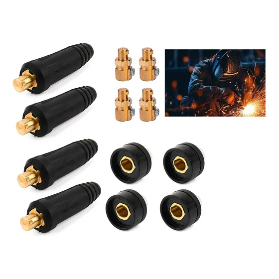 Set 4 Conectores Rápido Para Maquinas De Soldar 10-25
