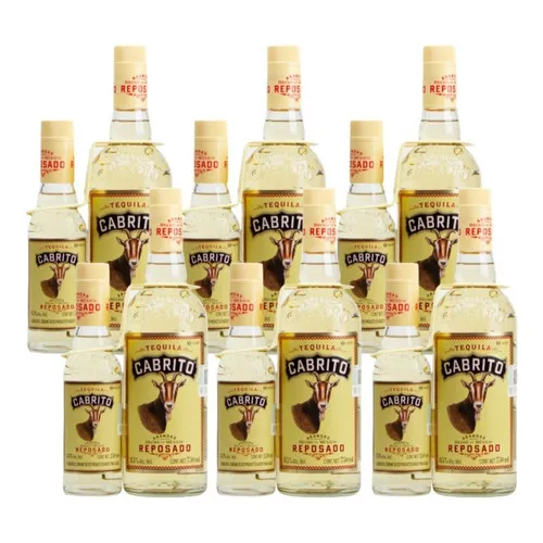 6 Tequila Cabrito De 750 Ml + 6 Tequila Cabrito De 200 Ml