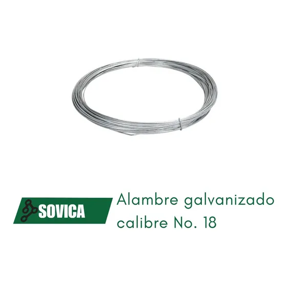 Alambre Galvanizado  Alta Calidad Calibre 18 Sovica