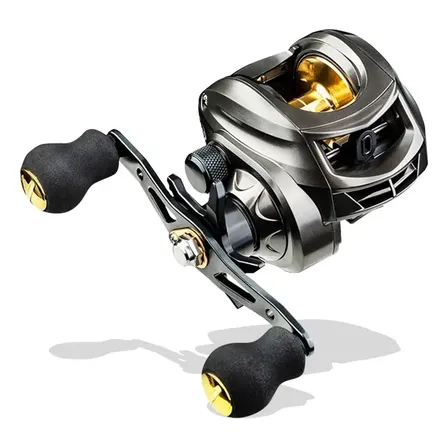 Carretilha De Pesca Carretel 10kg 7.2:1 12+1 Rolamentos Dourado Esquerdo