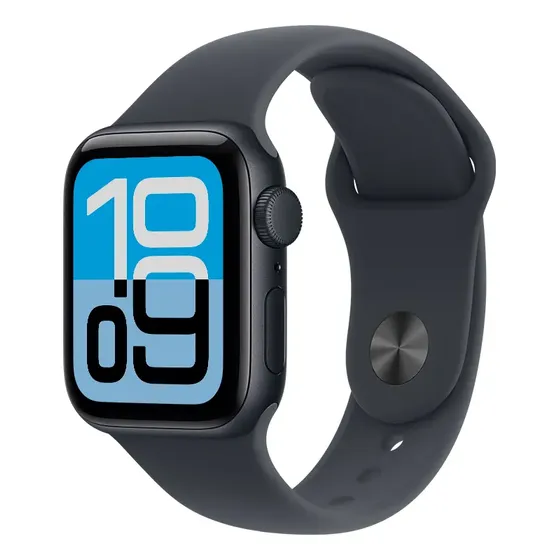 Apple Watch SE 3 GPS • Caixa meia-noite de alumínio – 44 mm • Pulseira esportiva meia-noite – M/G - Distribuidor Autorizado