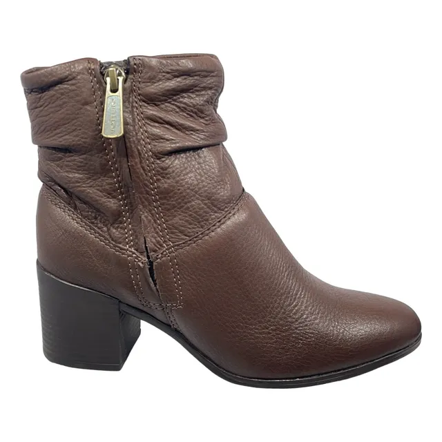 Bota Feminina Cano Curto Couro Burnish Bottero 346907-2