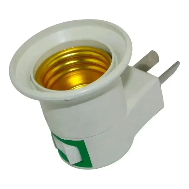 Portalampara Enchufable E27 Con Tecla Encendido Chato X 10