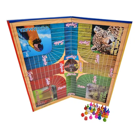 Parqués Magnético Plegable En 4 Partes 50x50 Cm 6/4 Puestos