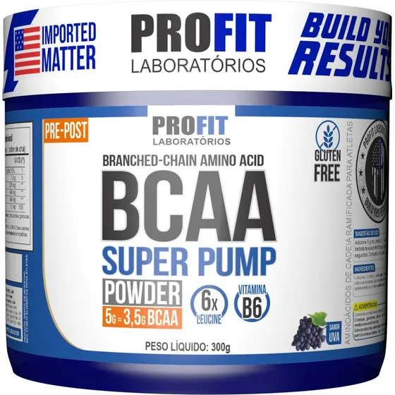 Suplemento en pó Profit BCAA sabor uva x 300g