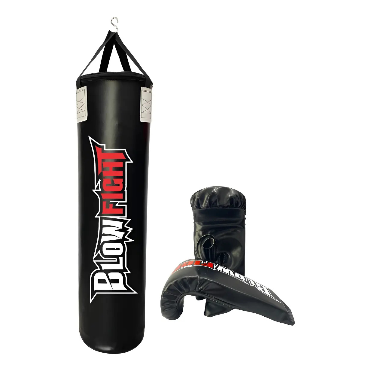 Saco De Box 90 Cm Profissional + Luva Bate Saco Preto