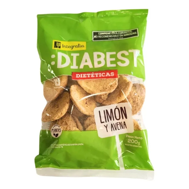 Galletitas De Avena Y Limon S/ Azucar Diabest Integralia 200