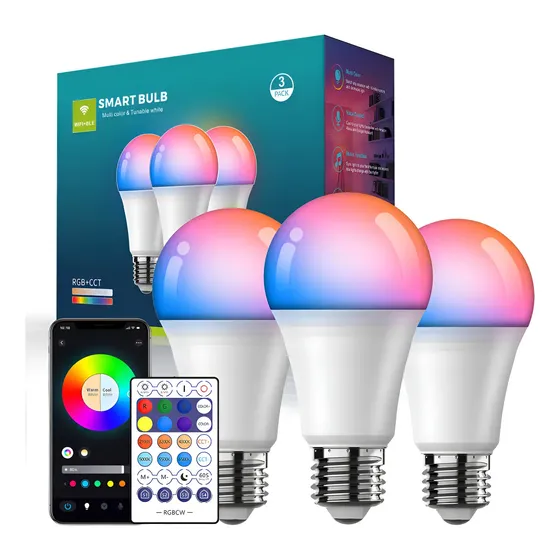 Ampolleta Inteligente Led Wifi Bluetooth App Rgb 9w 3pcs | Cuotas sin interés