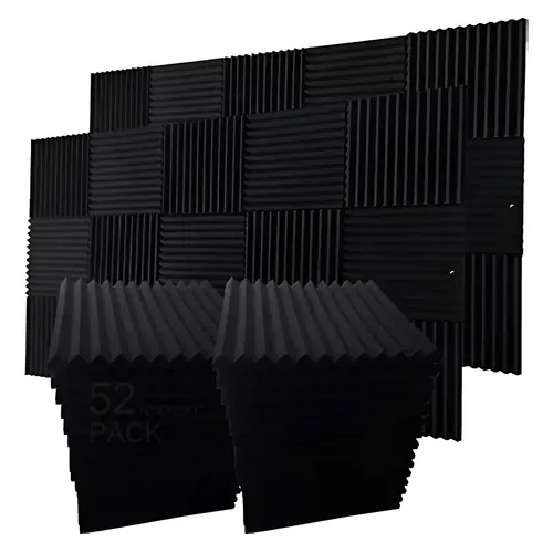 12 Paneles Acústicos Autoadhesivos De Poliéster – 30x30x0,9 Cm – Absorción De Sonido NRC 0,95 – Para Estudio, Hogar U Oficina – Varios Colores