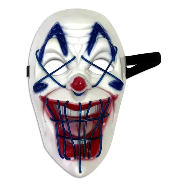 Mascara Para Halloween De Payazo Con Luz Led Y Control