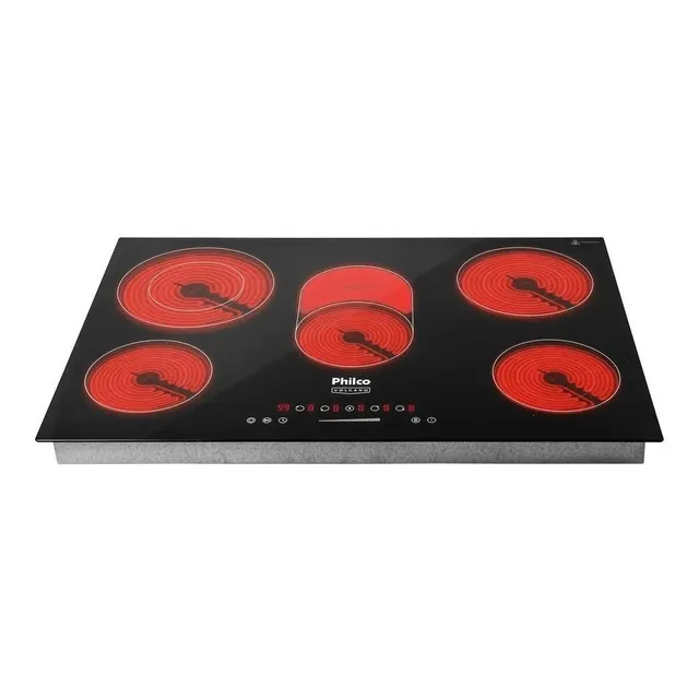 Cooktop 5 Bocas Elétrico Philco Pct05vc Volcano 8400w 220v