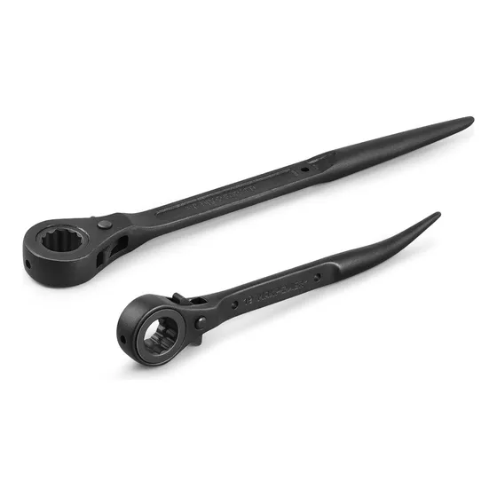 Juego De 2 Llaves De Andamio Carraca Perfil Bajo 17 Mm 19 Mm