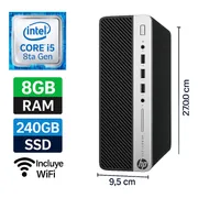 Computador De Escritorio Hp Intel Core I5 8va Gen 8gb 240gb 240 Gb 8 Gb Integrada (Reacondicionado)