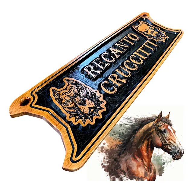 Placa Para Sítio Chácara Recanto Madeira Personalizada