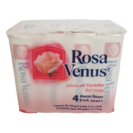 Pack Jabón (barra) Rosa Venus 4x100g Rosa