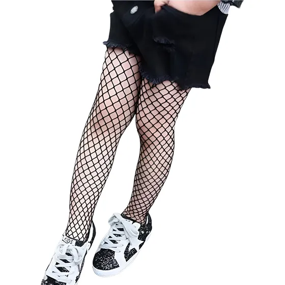 3 Medias Panty De Malla De Niña