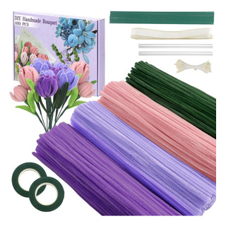 400 Limpiapipas For Manualidades, 4 Colores Surtidos, 400 Limpiapipas For Manualidades, 4 Colores Surtidos,