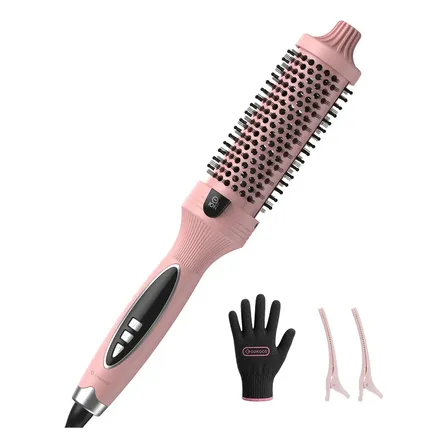 Modelador De Cachos Pente Dear Quente Íons Negativosportátil Rosa