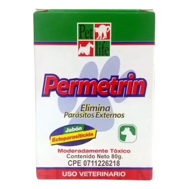 Pet Life Permetrin 80gr Jabón Antipulgas Y Garrapatas Perros