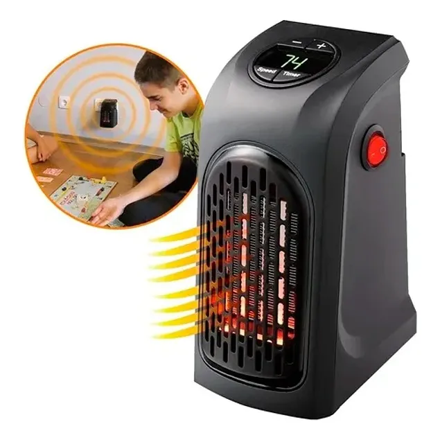 Calefactor Portátil Eléctrico Bajo Consumo Control Remoto M®