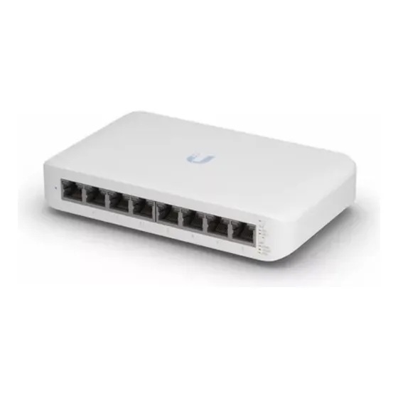 Switch 8 Portas Gigabit Ubiquiti Unifi Usw-lite-8-poe-br 52w com 4 Portas PoE 802.3at