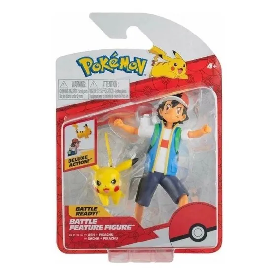 Figura de acción Pokémon Pikachu & Ash Deluxe - Sunny