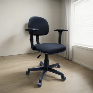Cadeira Secretaria Com Braços Regulåveis Bolt Preta Cadeira Secretaria Com Braços Regulåveis Bolt Preta