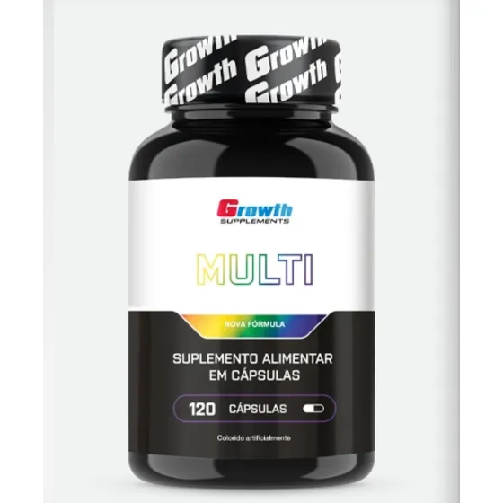 Multivitamínico 120 Cápsulas Growth Supplements Sabor Sem sabor