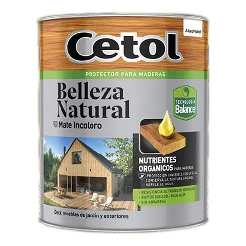 Cetol Belleza Natural Mate Incoloro 4l Multisuperficie - Mm