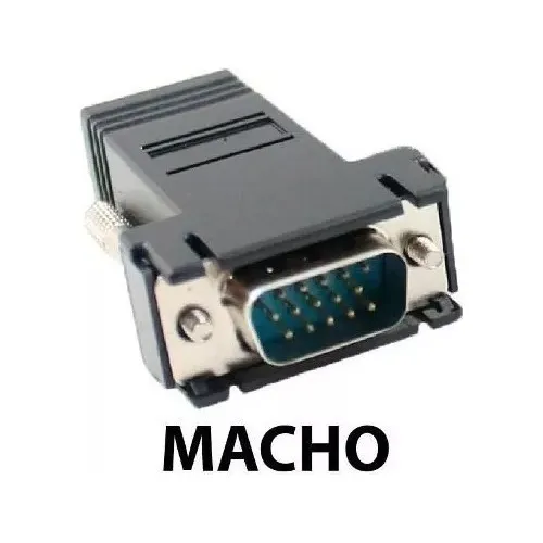 Adaptador Convertidor Vga A Utp Rj45 Extension La Unidad