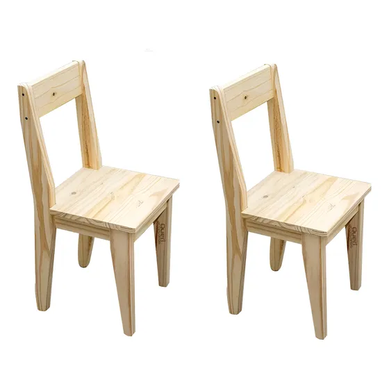 Silla Banqueta Escritorio De Madera Pack X 2 Comedor Mesa