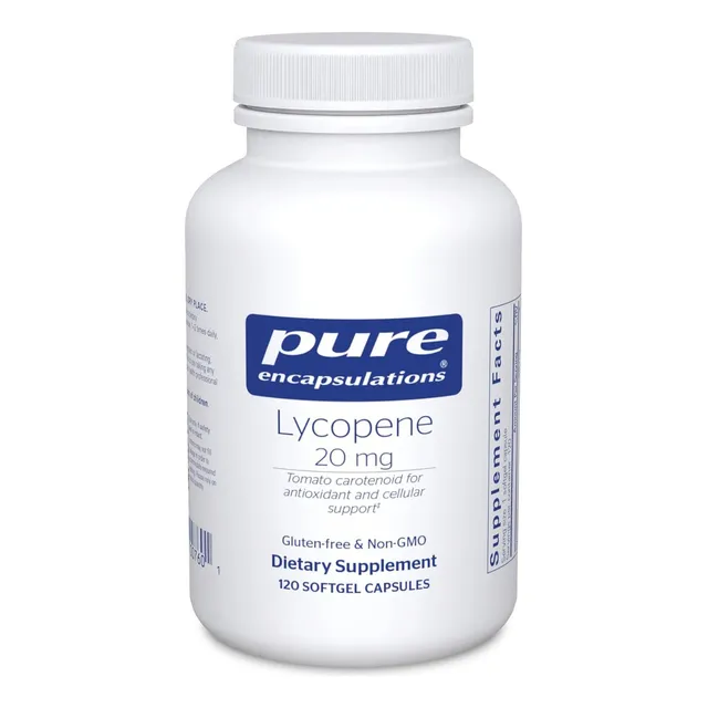 Licopeno 20 Mg Pure Encapsulations 120 Softgel Sabor Sin Sabor
