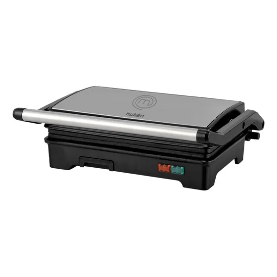 Parrilla Para Panini Grill 2 Rebanadas Acero Masterchef Color Plateado